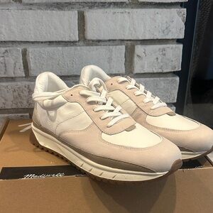 Madewell Men’s Kickoff Trainer Sneakers in Washed Nubuck and Nappa Leather